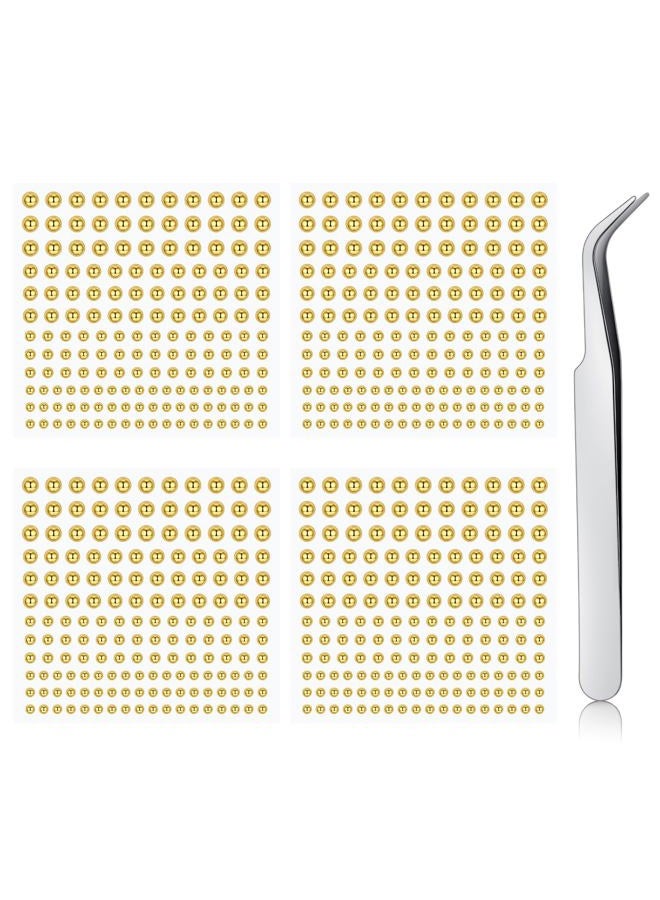 QWALIT Fake Lip Ring Fake Lip Piercing Fake Piercings Fake Nose Ring Hoop Fake Face Piercing Fake Lip Stud Fake Nose Stud Stick on Fake Eyebrow Piercing Fake Eyebrow Ring Fake Piercing Balls Silver, - Image 1