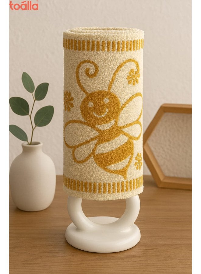 toãlla Face Towel Yellow  Cotton 30*30 - Image 2