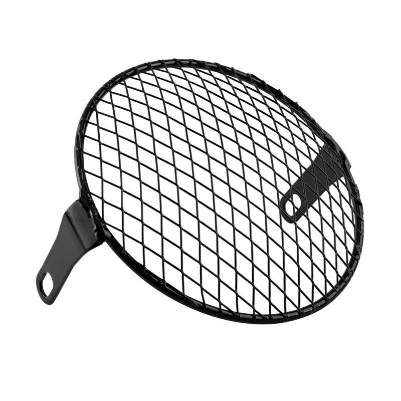 Motorcycle Headlight Cover 16cm Diameter Black Metal Grille - Durable Retro Design Mask for Headlight Protection - Image 5