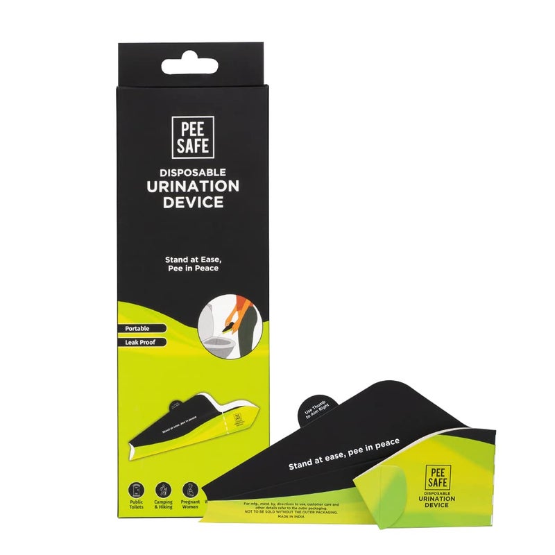 PEE SAFE جهاز التبول القابل للطي والتخلص منه للنساء 2 قمع | للنساء، النساء الحوامل، مرضى آلام المفاصل والمسافرين | سهل الحمل | يقلل من خطر التهاب المسالك البولية | مناسب للسفر - Image 1