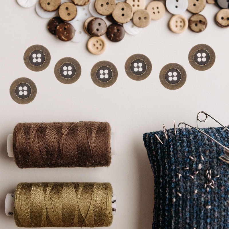 20Pcs Bronze Metal Sewing Buttons 20mm Wide Rim 4 Hole For Clothing Replacement DIY Crafts - Image 5