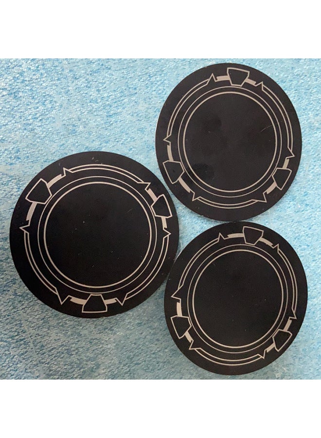 Radiator Magnetic Film Black Ultra-thin Cold Iron Film Suitable For Mobile Phone Tablet Magnetic Radiator Magnetic Patch-Color:Diameter 60mm With Pattern  - Image 3