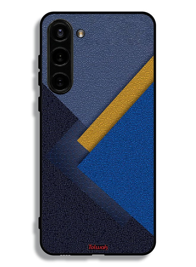 Tolwak Samsung Galaxy S23 Plus 5G Protective Case Cover Triangles Leather Shades Pattern - Image 3