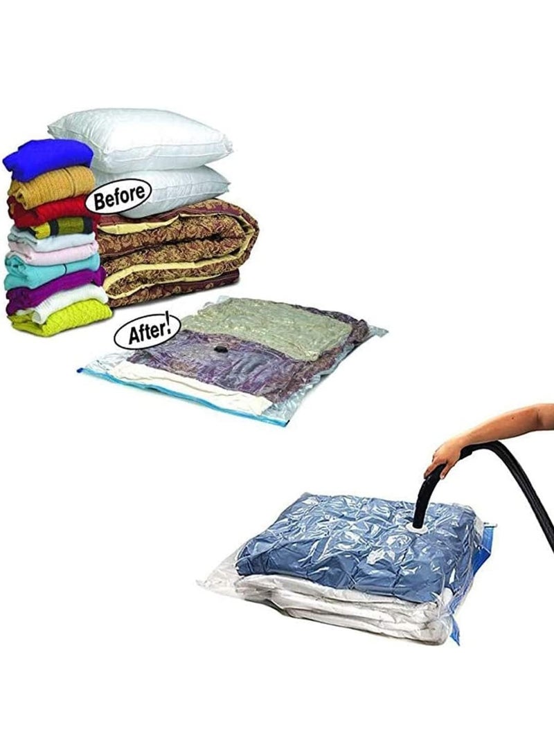 Vacuum Storage Large Rectangular Orange 80X110CM (75%) Space Saver Reusable Sealer Storage Bags for Clothing & Household Items - Image 5