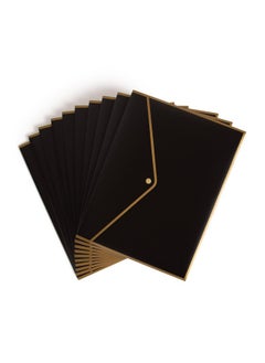 Black And Gold Poly Document Holder 10 Count