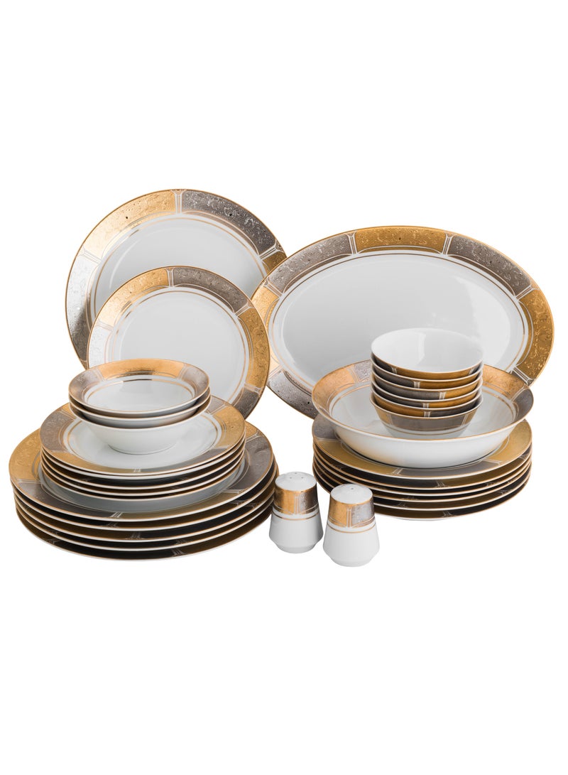 كازا روزا طقم عشاء من البورسلين 32 قطعة لـ 6 أشخاص - Image 4