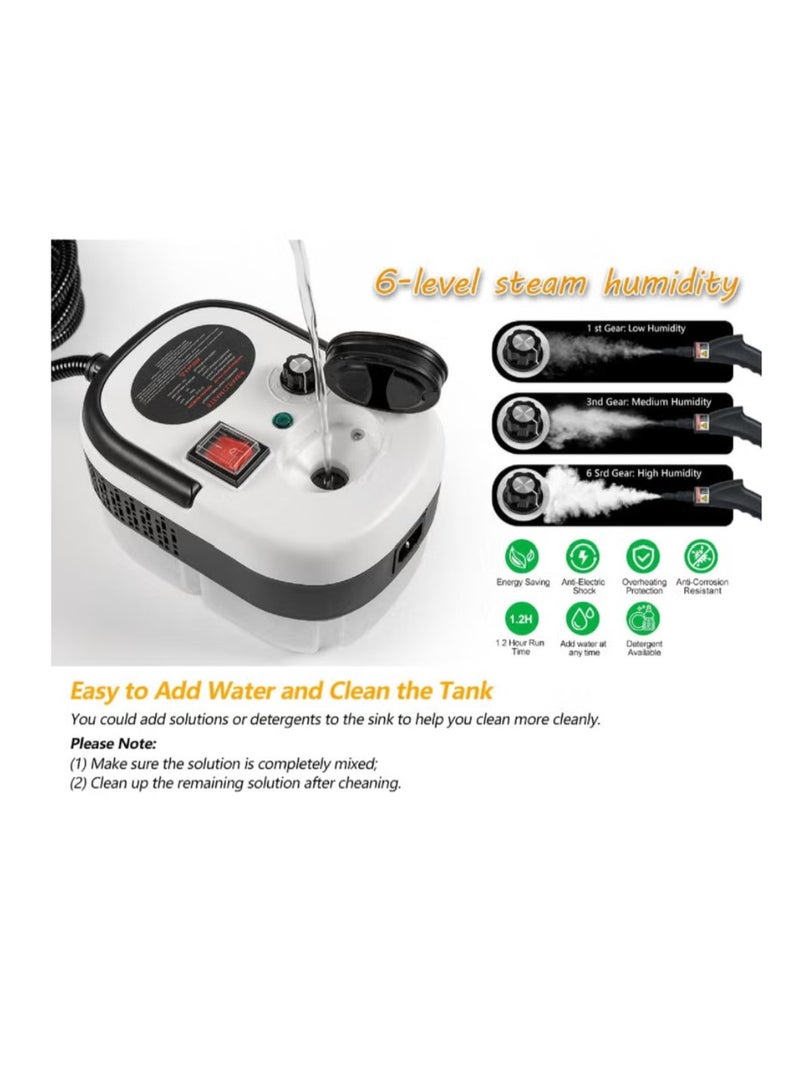 Steamshot Cleaner with Smart Touch Screen,High Pressure Steamer for Cleaning,1200ML Water Tank, Steam Cleaner for Home, Car, Shower, Kitchen, Bathroom, Grout, and Tile - Image 4