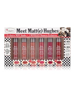 theBalm TheBalm Meet Matte Hughes Liquid Lipstick Set #14, Holiday Pack of 6 Mini Long Lasting Liquid Lipsticks  - Image 1