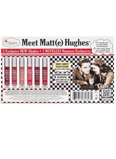 theBalm TheBalm Meet Matte Hughes Liquid Lipstick Set #14, Holiday Pack of 6 Mini Long Lasting Liquid Lipsticks  - Image 2