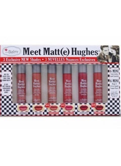 theBalm TheBalm Meet Matte Hughes Liquid Lipstick Set #14, Holiday Pack of 6 Mini Long Lasting Liquid Lipsticks  - Image 4