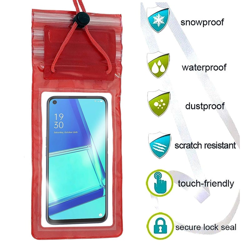 BeFall Waterproof Phone Pouch, rain Mobile Cover, Universal Waterproof Phone Case, Underwater Dry Bag for Mobile, Cash, documents, Water Proof Bag for Beach Boating Swimming Water Park (3White) - Image 4