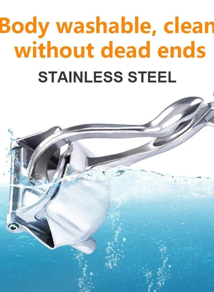 Orchid Manual Fruit Juicer Simple Fruit Press Squeezer Citrus Extractor Tool Lemon Orange Press Juicer Newly Heavy Duty Stainless Steel Premium Quality Stainless Steel  Silver 22.1x11.9x10.9cm - Image 3