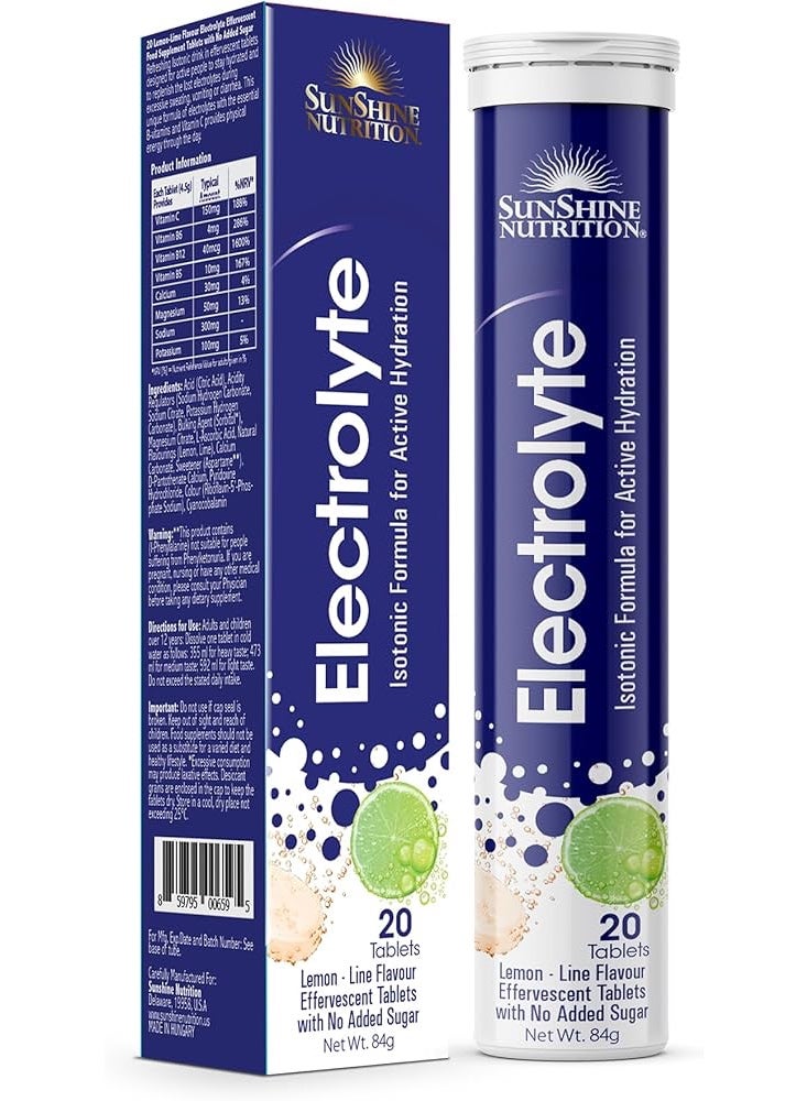 ليمتليس املاح معدنيه للترطيب الفعال 20قرص فوار نكهه الليمون