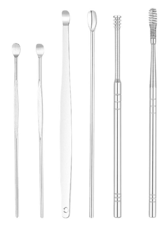 KLNAMAEAAN - 6 Piece Multifunction Professional Massage Spiral Reusable with Storage Case Ear Canal Cleaner - Image 1