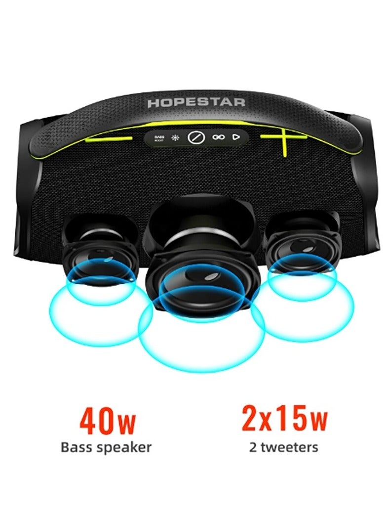 هوبستار سماعة بلوتوث مقاومة للماء HOPESTAR A40 بقدرة 80 وات مثالية للاستخدام في الهواء الطلق - Image 2