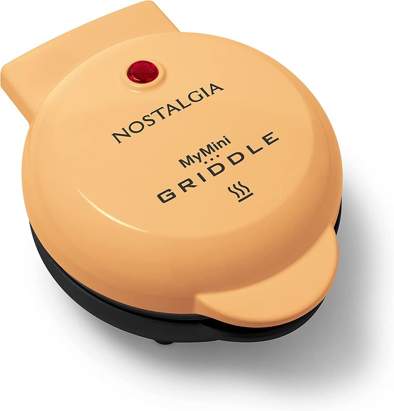 Nostalgia MyMini Personal Electric Griddle, Nonstick Griddle Perfect for Keto & Low-Carb Diets, Eggs, Omelets, Pancakes, Breakfast Sandwiches, Orange - Image 1