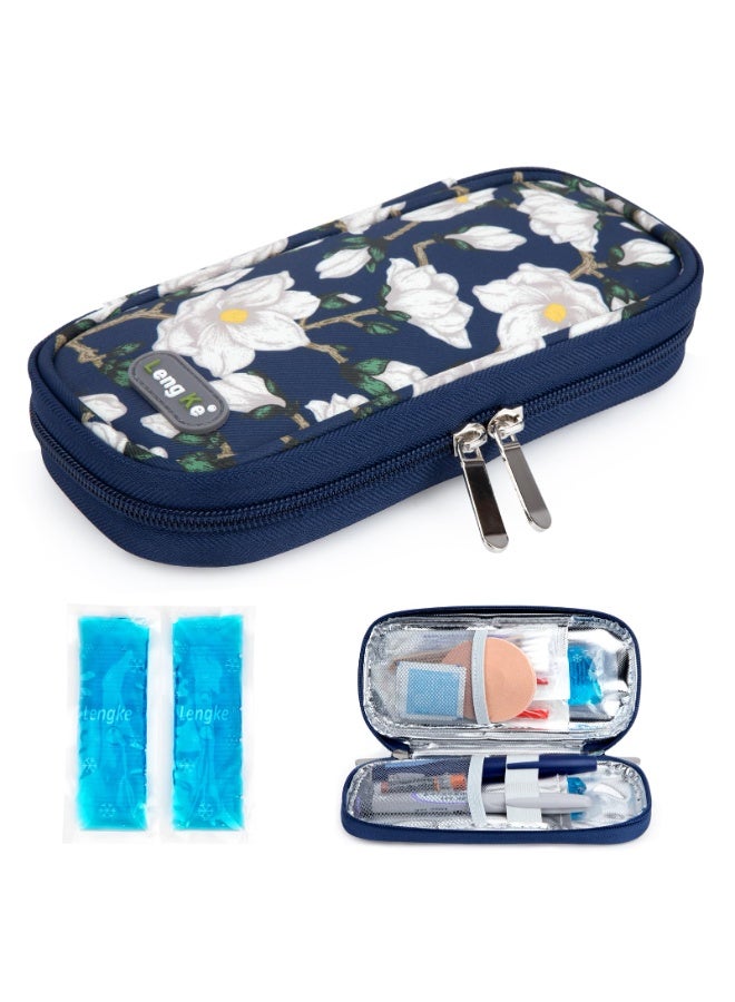 LengKe Insulin Cooler Travel Case - Portable Refrigerated Medicine Case for Insulin Pen, Medication and Diabetic Supplies with 2 TSA Approved Ice Pack - Image 1