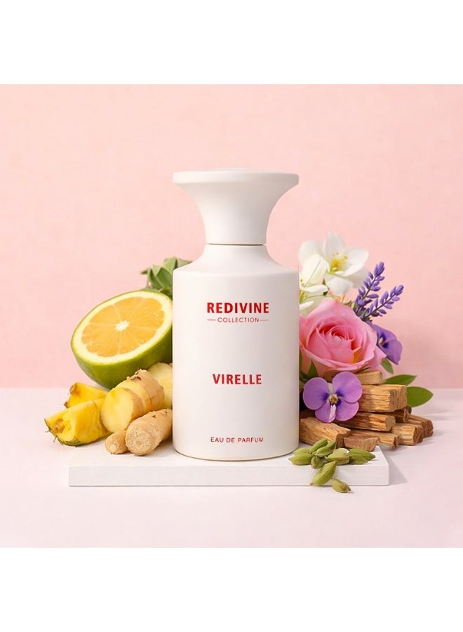 Anteros Redivine Collection Virelle Eau De Parfum EDP 100ml for Men & Women | Long Lasting Luxury Fragrance | Bergamot, Pineapple, Amber & Sandalwood Perfume