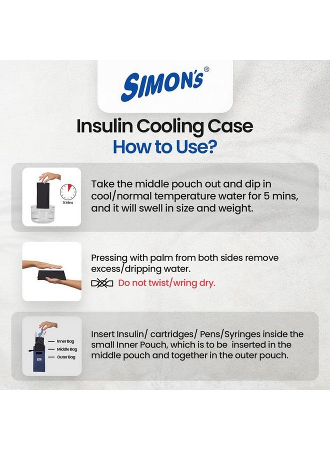 Simon's Insulin cooling case for diabetes patients, keep insulin cool travel pouch (Color : Black) - Image 3