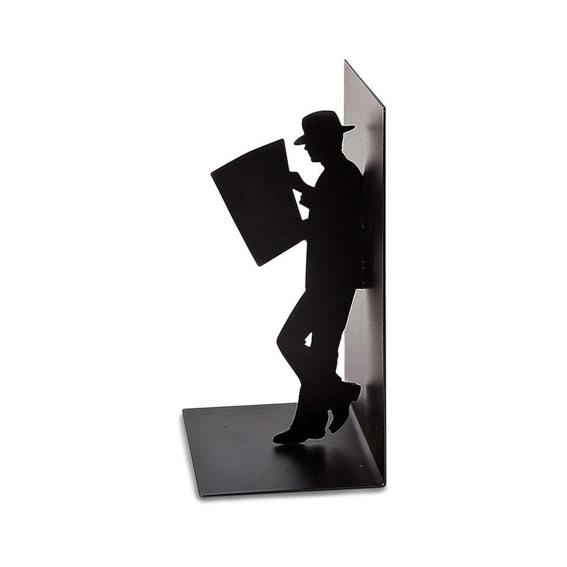 Balvi 'The Reader' Bookend â€“ Decorative Metal Book Holder for Shelves â€“ Modern Black Design â€“ Ideal for Home and Office DÃ©cor for Book Lovers â€“ Sujetalibros - Image 4