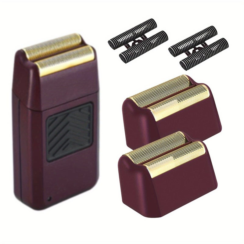 Professional 5 Star Series Foil Head With Super Close Shave And Cutter Bar Assembly Replacement Compatible With Shaver Models 7043 100 And 7031 100 For Mustache And Goatee Grooming Red - Image 1