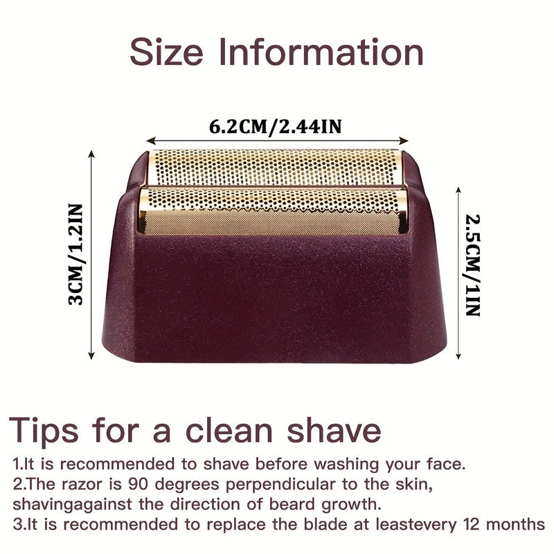 Professional 5 Star Series Foil Head With Super Close Shave And Cutter Bar Assembly Replacement Compatible With Shaver Models 7043 100 And 7031 100 For Mustache And Goatee Grooming Red - Image 4