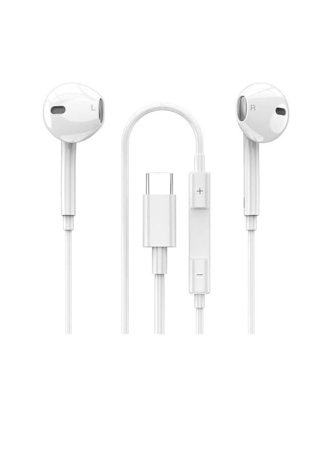 NIPUDUN USB C Headphones In Ear TPYE C Earphones HiFi Stereo Noise reduction Earphones with Mic and Volume Control Headphones  - Image 1