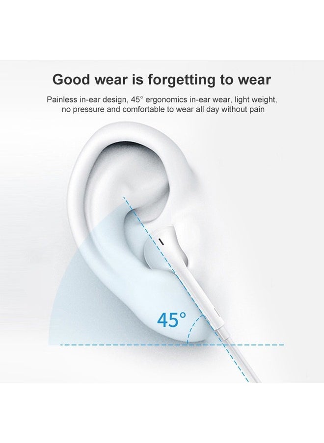 NIPUDUN USB C Headphones In Ear TPYE C Earphones HiFi Stereo Noise reduction Earphones with Mic and Volume Control Headphones  - Image 2