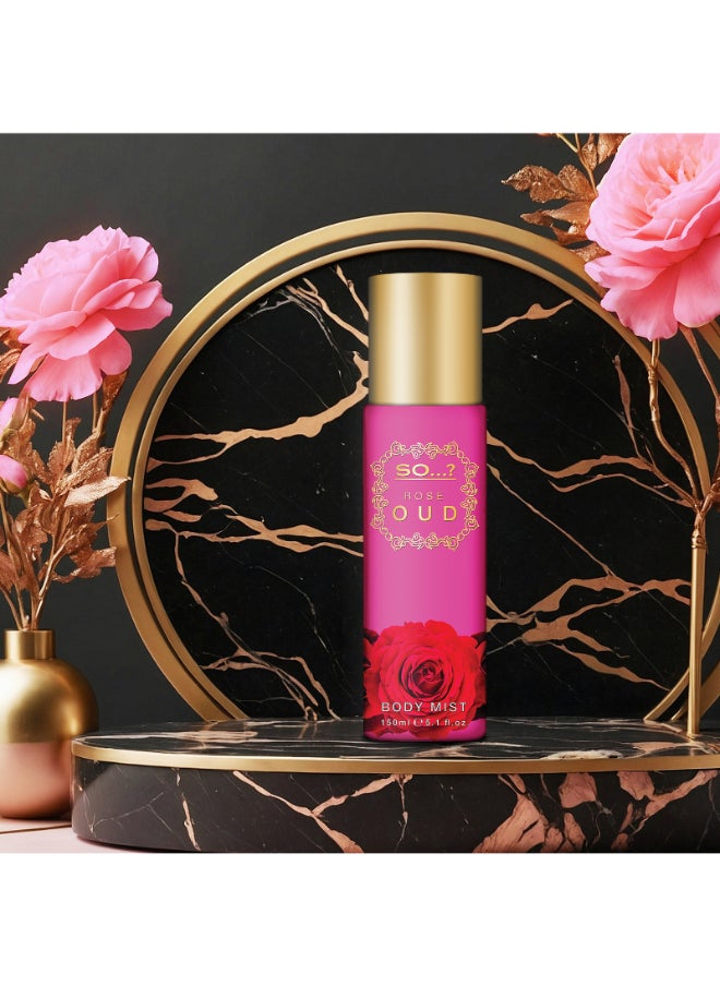 So..? Rose Oud Body Mist Long Lasting Fragrance Spray 150ml  - Image 2
