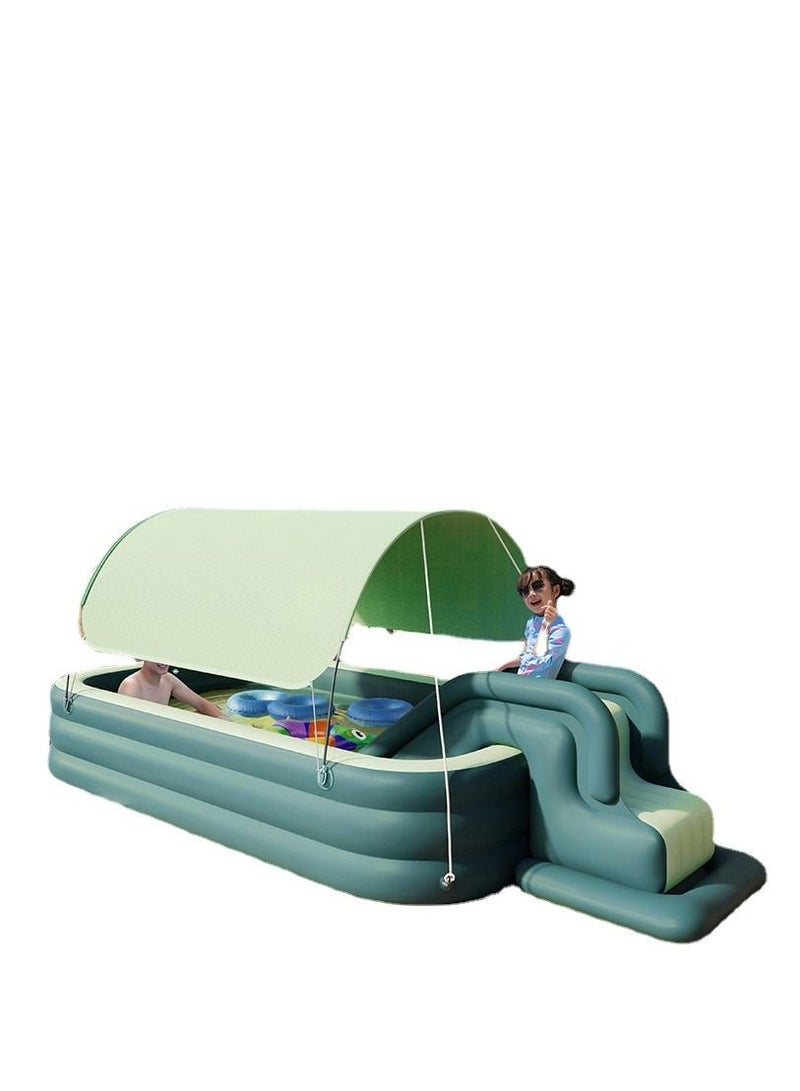 Arabest Automatic Inflatable Swimming Pool Shaded Folding Pool Play Pool Inflatable Pools - Image 1