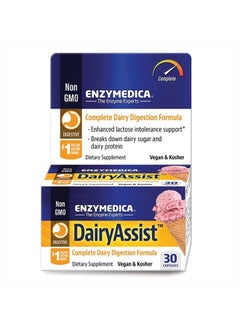 , DairyAssist, Enzyme Support for Digestive Relief From Lactose Intolerance, 30 Capsules