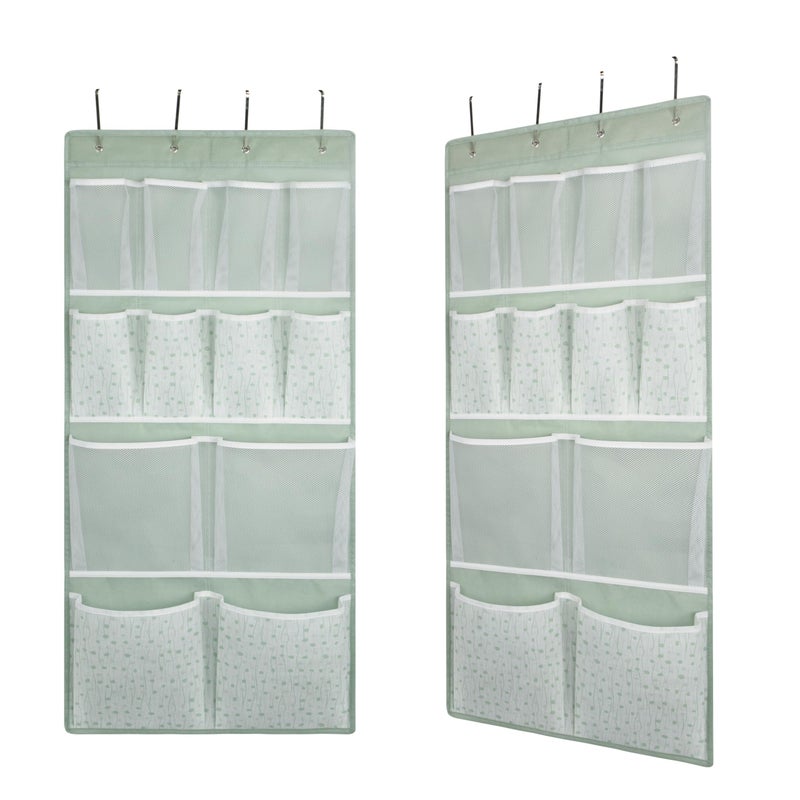 KANCNT 2 Pack 12 Pocket Over Door Hanging Storage Organizer with 4 Kinds PouchBack of Closet Hanging Shelf Storage Organization for SockHatUnderwearBehind Door Caddy in BedroomBathroomEntranceDormRV - Image 2
