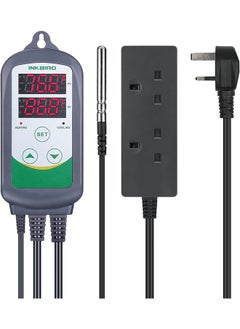 INKBIRD INKBIRD Temperature Controller ITC-308 Digital Heating and Cooling Thermostat for Home Brew Greenhouse Heater Heat Mat Tube Heater Reptile Vivarium  - Image 1