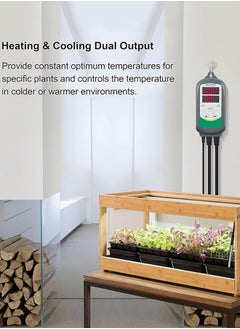 INKBIRD INKBIRD Temperature Controller ITC-308 Digital Heating and Cooling Thermostat for Home Brew Greenhouse Heater Heat Mat Tube Heater Reptile Vivarium  - Image 2