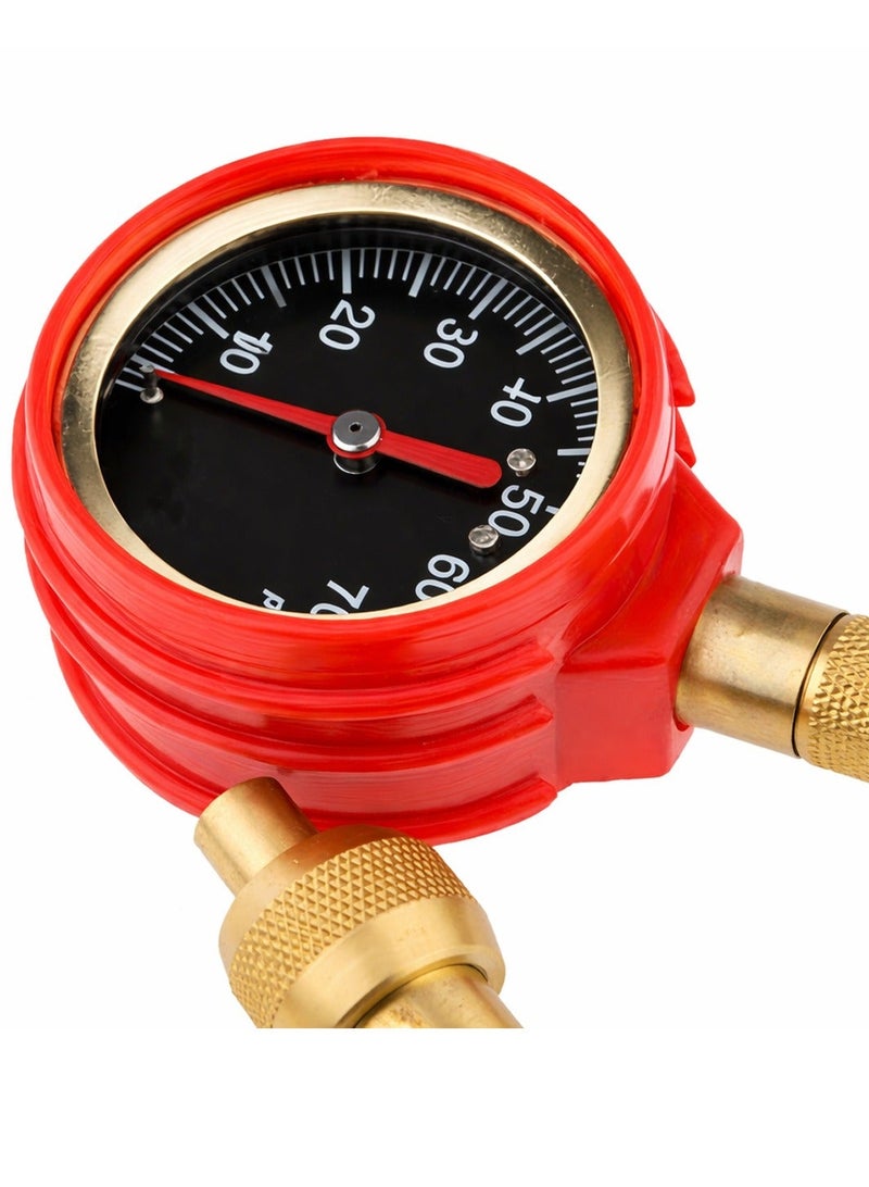 Heavy Duty Tire Deflator with Pressure Gauge, Brass Air Down Tool for Car SUV Truck Motorcycle ATV UTV Bicycle, Quick Release Tire Pressure Deflator, Analog PSI Gauge, Off Road Tire Pressure Adjustment Tool, 30cm Hose Kit ERPC42970 - Image 2