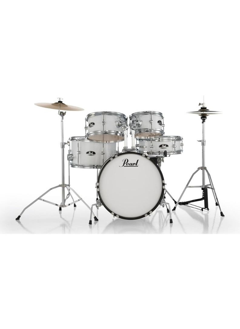 PEARL Pearl Roadshow RSJ465C/C #33  Junior 5-Pcs Drum Set with Hardware & Cymbals Pure White Finish  - Image 1