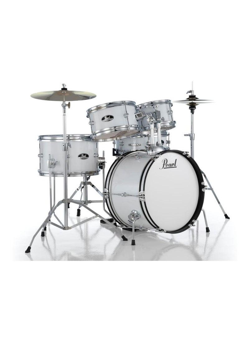 PEARL Pearl Roadshow RSJ465C/C #33  Junior 5-Pcs Drum Set with Hardware & Cymbals Pure White Finish  - Image 2