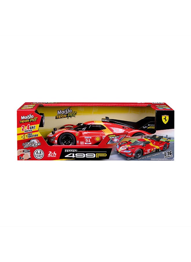 Maisto - 1:16 RC Ferrari 499P Lmh (2023 24H Le Mans Champion) (Usb Rechargeable Vehicle) RC Remote Control Vehicle Gift for Kids Girls & Boys Electric Powered High Speed Vehicle for All Ages - Image 1