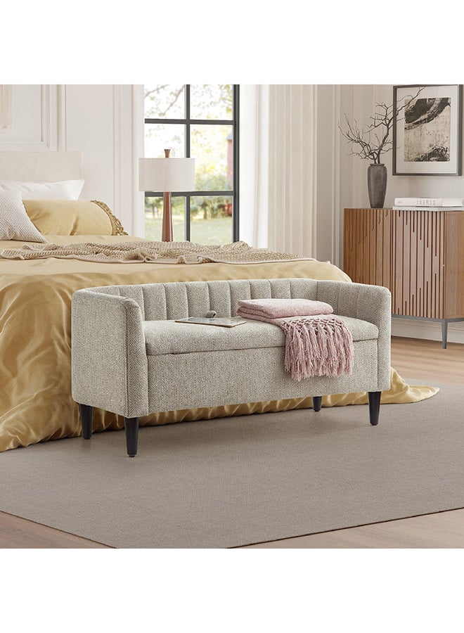 Home Box مقعد قماش إلفيا مع تخزين 49 × 59 × 132 سم - Image 1