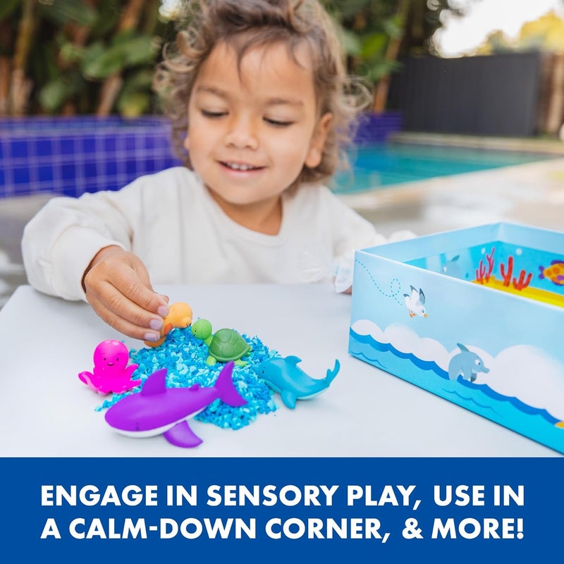 إديوكيشنال إنسايتس مجموعة المحيط الحيواني Playfoam Pluffle من Learning Resources EI-1946، نشاط صينية Tuff، مجموعة اللعب الفوضوي الداخلي، حسي تنموي، ألعاب حركية دقيقة للأعمار 3+، متعدد الألوان - Image 5