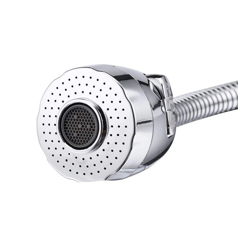 KREZON Stainless Steel Flexible 360 Degree Rotating 2 Modes Water Saving Faucet for Kitchen Sink Filter Shower Head Nozzle Adapter Chrome Finish Silver Color - Image 3