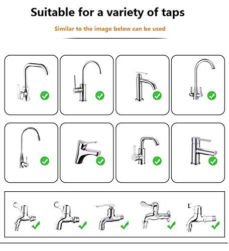 KREZON Stainless Steel Flexible 360 Degree Rotating 2 Modes Water Saving Faucet for Kitchen Sink Filter Shower Head Nozzle Adapter Chrome Finish Silver Color - Image 5