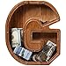 ladenk Piggy Bank for Kids Boys Girls Wooden Large Letter Piggy Bank Alphabet Money Bank with Initial G Coin Bank Fun Gifts for Birthday Christmas Festival Baby Shower - Image 4