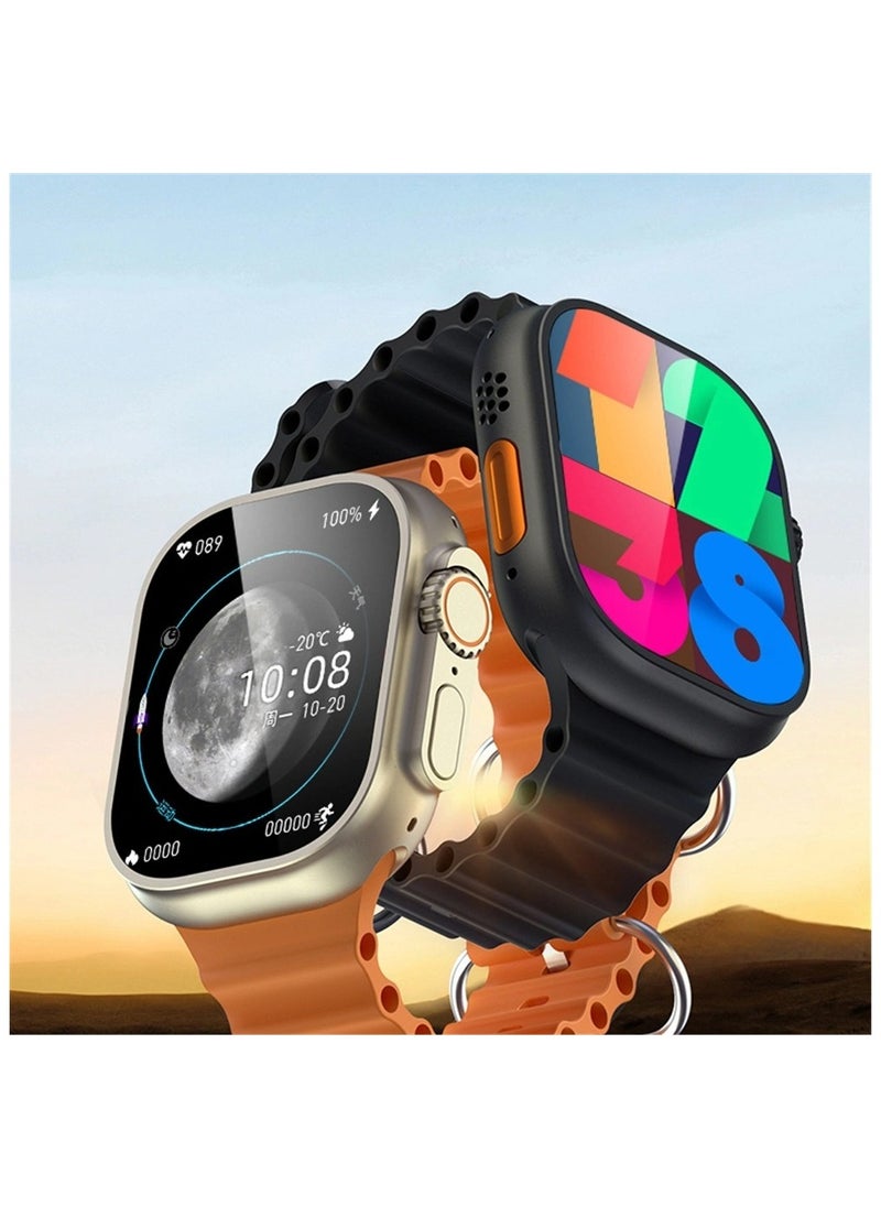SP - Smart Watch SP Ultra 7+1 AMOLED display With Health Fitness Tracker Sport Watch Supports 49MM-Black - Image 1