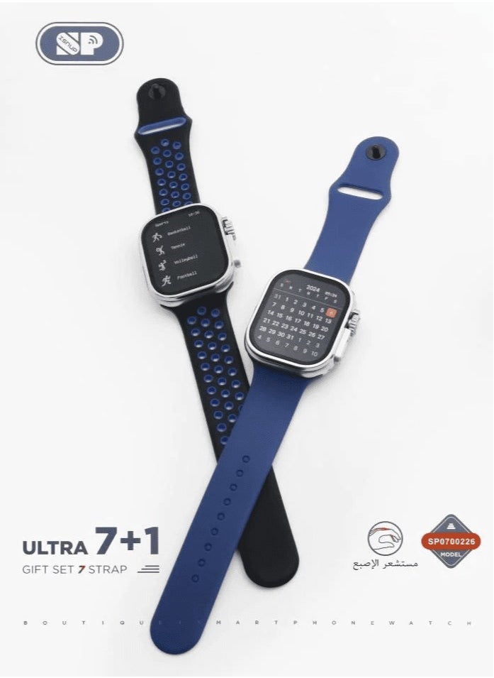 SP - Smart Watch SP Ultra 7+1 AMOLED display With Health Fitness Tracker Sport Watch Supports 49MM-Black - Image 1