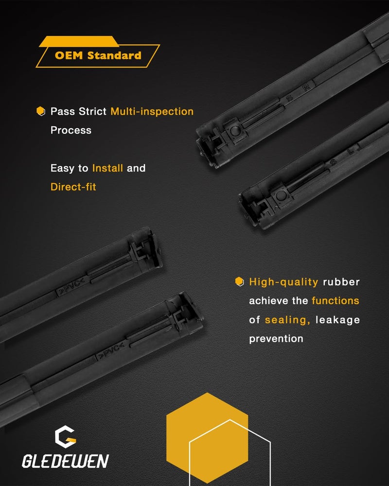 Gledewen Roof Trim Molding (Pair), Roof Weatherstripping Seal, Compatible with Toyota Corolla 2009-2013, Left Driver and Right Passenger Side, Roof Top Drip Seal, Rubber Roof Weather Strip Moulding, Rain Seal - Image 5