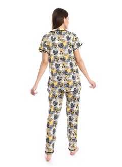 Caesar Women Pajama Set With Pants And Button Design  - Image 4