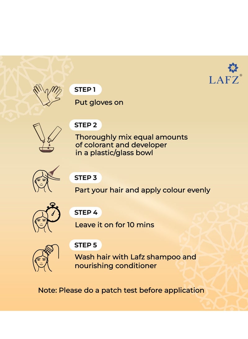LAFZ Burgundy 10-Min Halal Hair Color (Pack of 2) 100% Grey Coverage | No Ammonia | Water Permeable | Enriched with Argan Oil & Coffee - Image 2