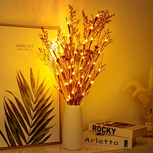 FFNIU 3PK 60" Led Branch Lights, Twig Lights, Lighted Branch for Vase, Willow Branches with USB Plug for Halloween Thanksgiving Day and Christmas,Warm White - Image 4