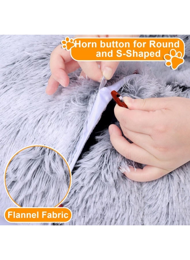 Cat Tunnel Bed for Indoor Cats,Warm Plush Cat Play Tunnel with Central Mat, Cat Calming Cave with Hanging Ball & 2 Peepholes,S-Shape Cat Tube and Cat Donut Tunnel - Image 3
